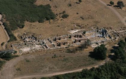 Aerial view of the Church of Mary - Selcuk, Ephesus, Turkey