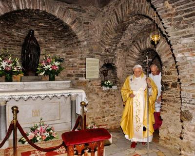 A Message from the Pope to visitors of the House of Virgin Mary in Selcuk, Ephesus, Turkey