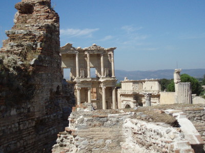View of Celsus Library from the Latrine -  Ephesus, Turkey